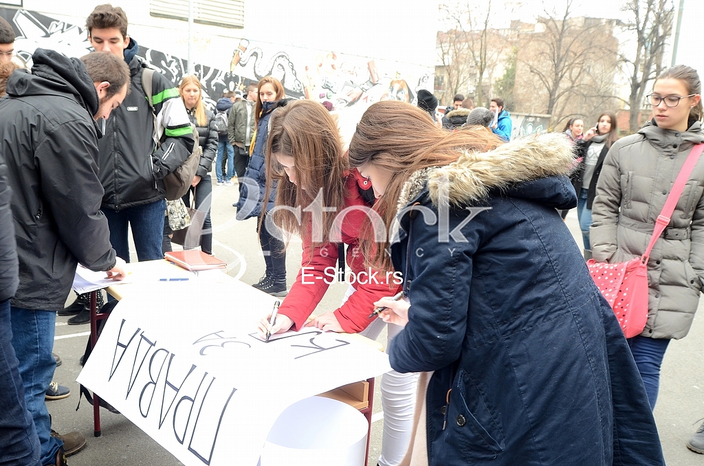  Protest 14th Belgrade High School students