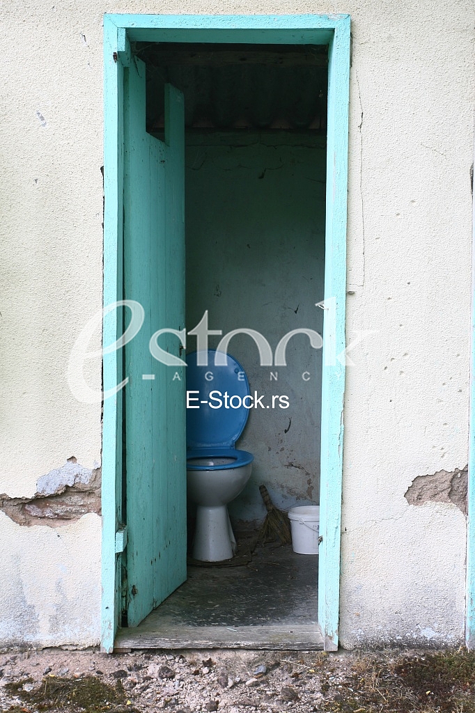 old public toilet in nature
