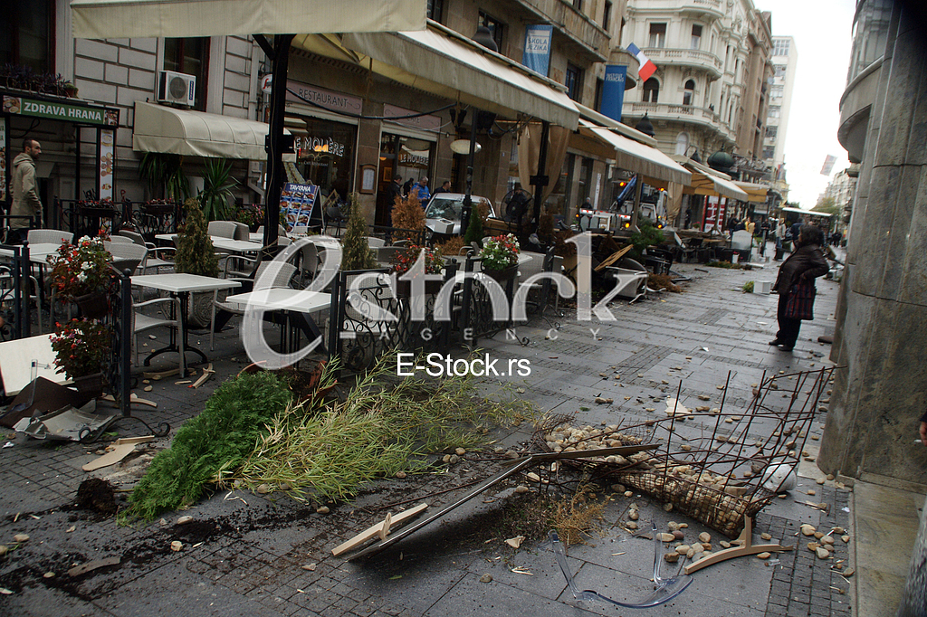 car accident in Knez Mihailova Street