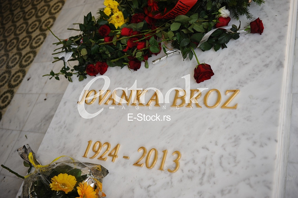 Jovanka Broz buried next to her husband Josip Broz Tito Jovanka Broz buried next to her husband Josip Broz Tito