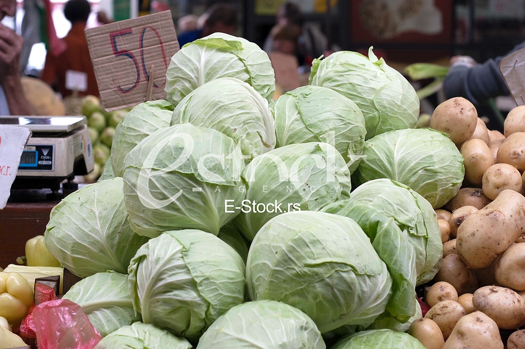 Sale of fruit and vegetables at the market