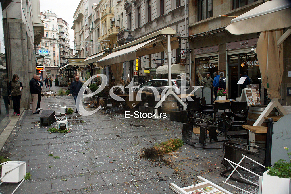 car accident in Knez Mihailova Street