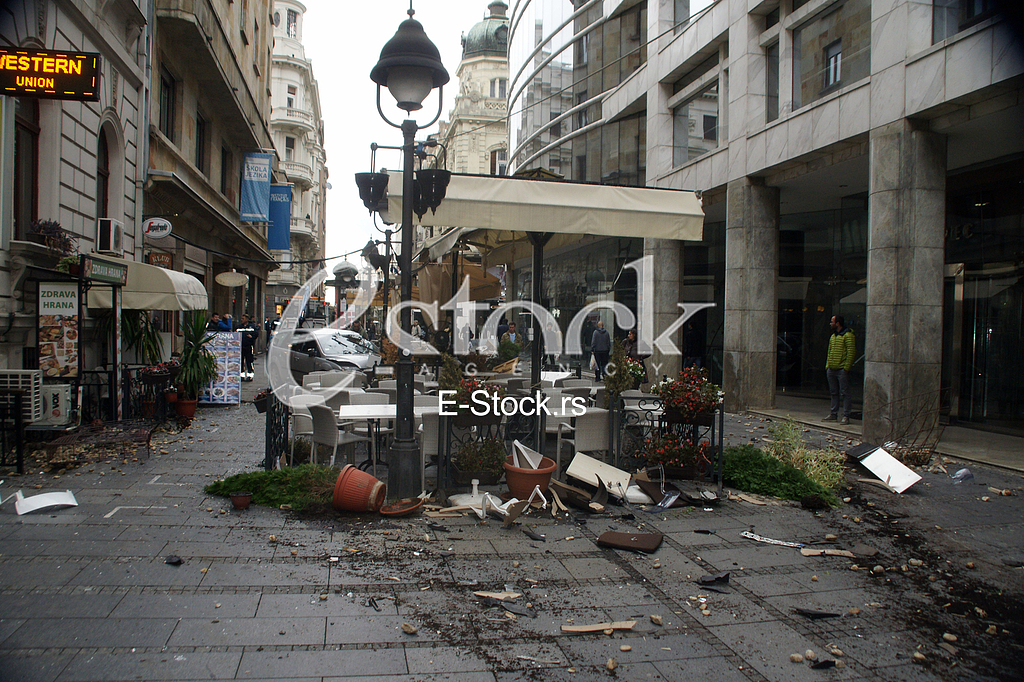 car accident in Knez Mihailova Street