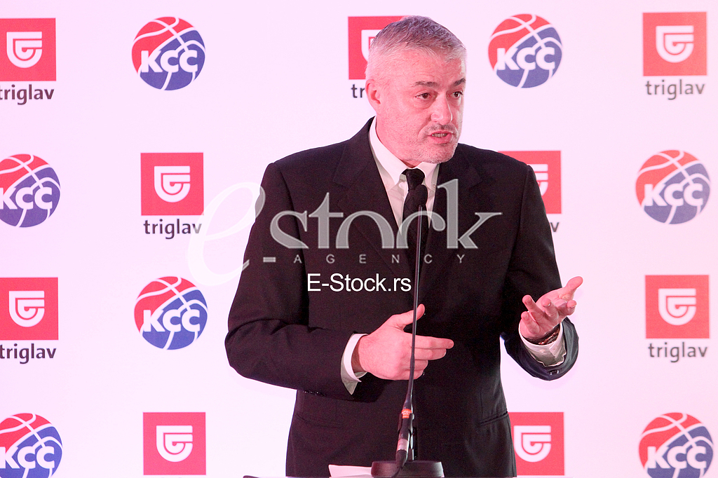 Dragan Markovic generalni direktor Triglav Osiguranja Beograd i Predrag Danilovic predsednik kosarkaskog saveza Srbije