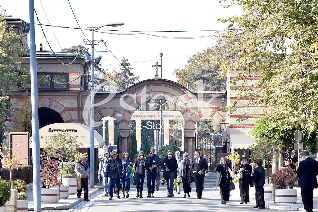 The funeral of actress Milena Dravic
