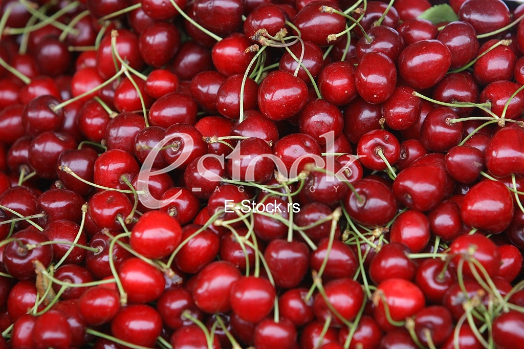 fresh cherries natural cherry to background on the street market