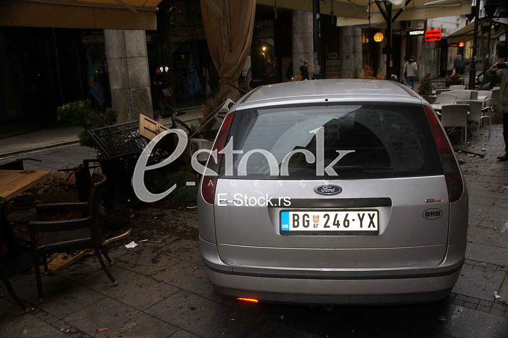 car accident in Knez Mihailova Street