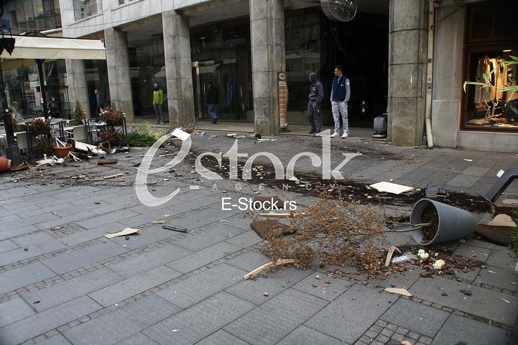 car accident in Knez Mihailova Street