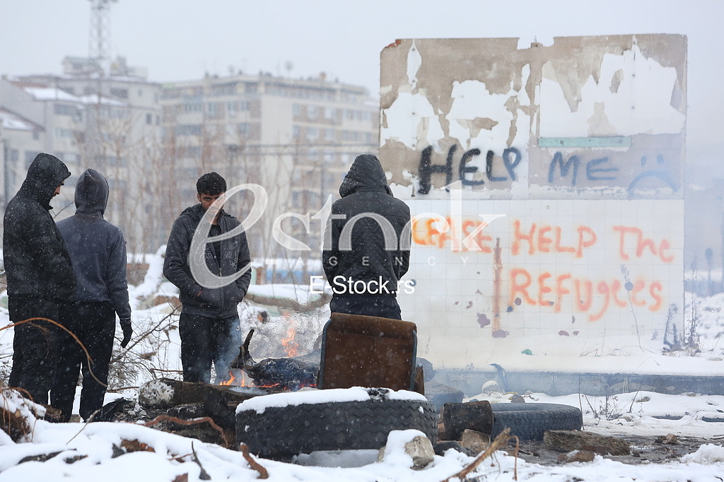 Refugees in Serbia during the winter