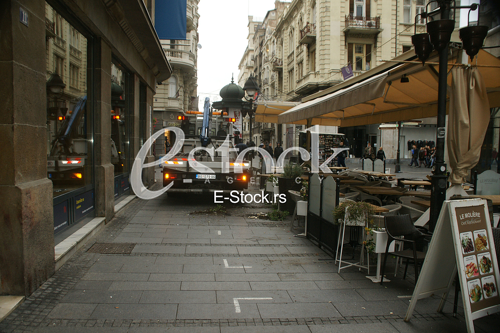 car accident in Knez Mihailova Street