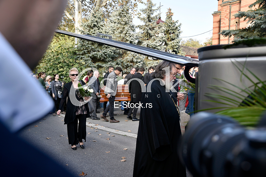The funeral of actress Milena Dravic
