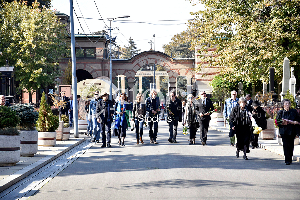 The funeral of actress Milena Dravic