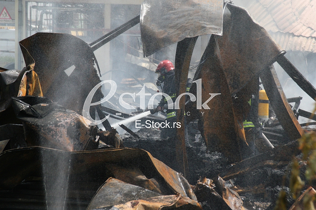 Burning a fire in the Zemun