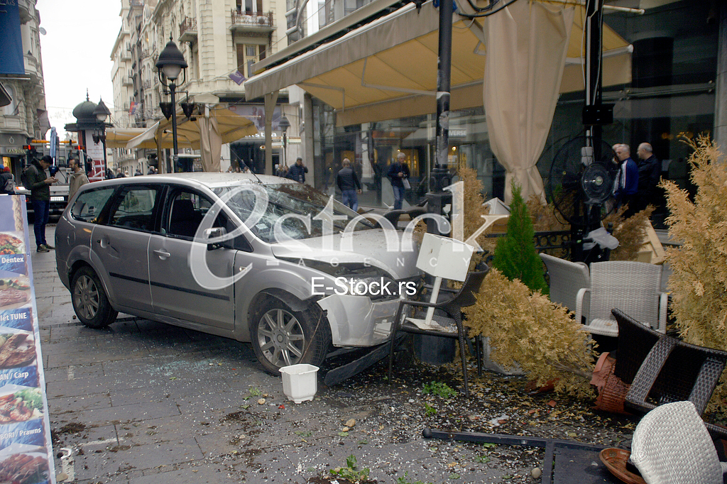 car accident in Knez Mihailova Street