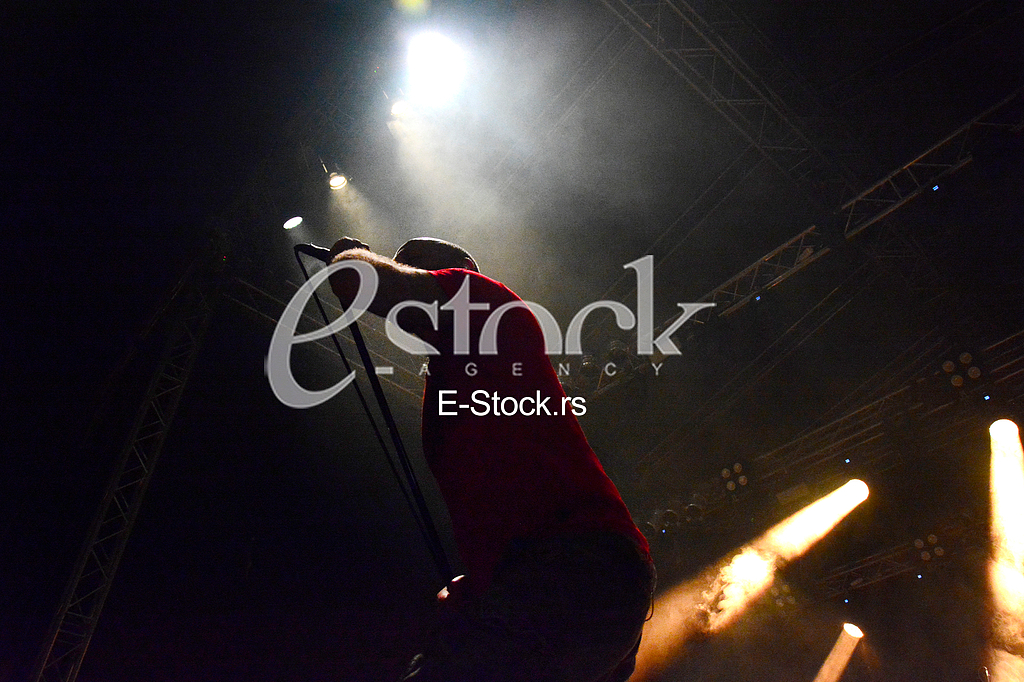 Kalemegdan sport play ground of basketball klub Partizan, music concert of Kalemegdan sport play ground of basketball klub Partizan, music concert of