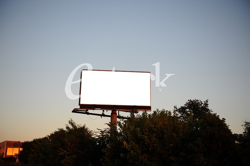 empty billboard in the sity for your ad