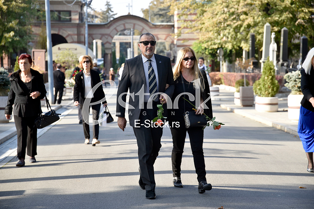 The funeral of actress Milena Dravic