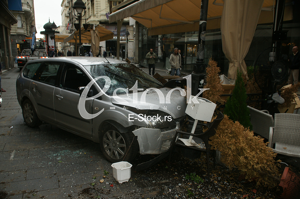 car accident in Knez Mihailova Street