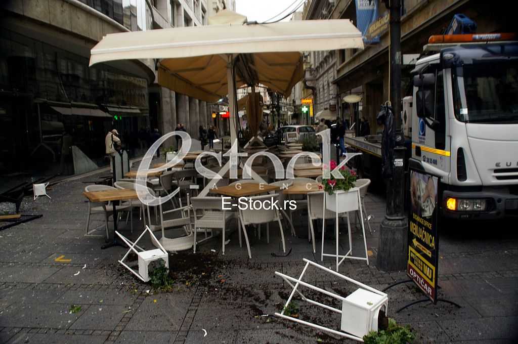 car accident in Knez Mihailova Street