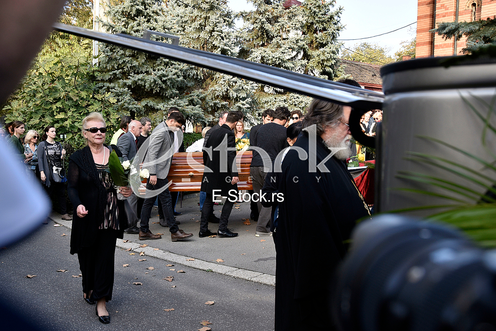 The funeral of actress Milena Dravic