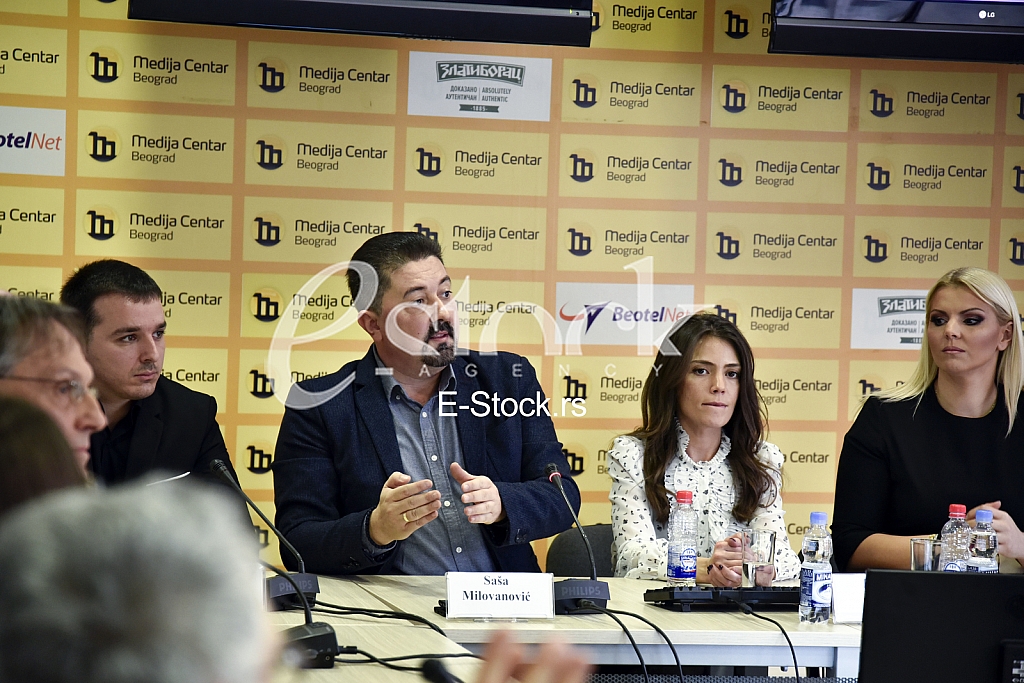 Press conference for the verbal accusation of the journalist of Serbian Telegraph, Ivana Zigic, by actor Sergej Trifunovic