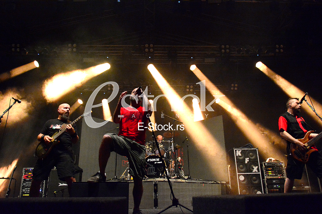 Kalemegdan sport play ground of basketball klub Partizan, music concert of 