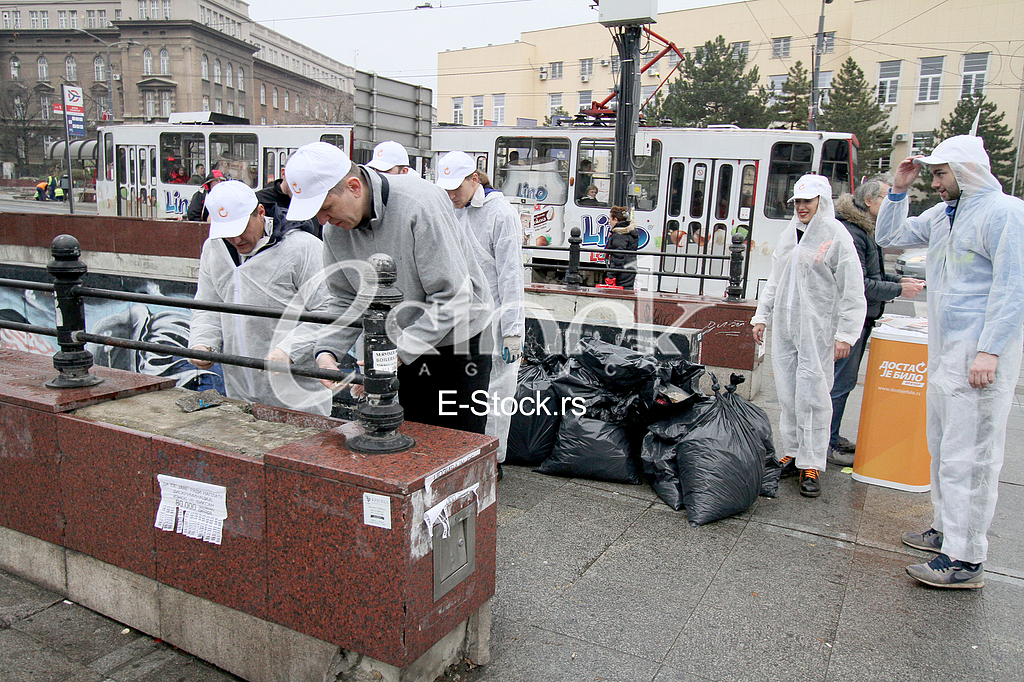 The process of cleaning the underground passage