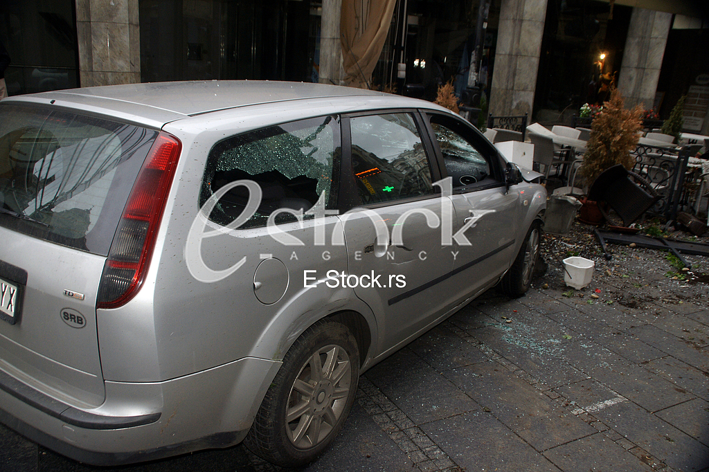 car accident in Knez Mihailova Street