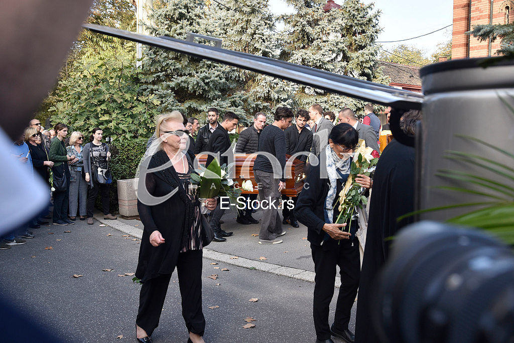 The funeral of actress Milena Dravic The funeral of actress Milena Dravic