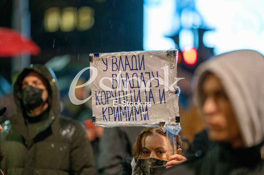 Protest aktivista Kreni Promeni u Beogradu Protest aktivista Kreni Promeni u Beogradu