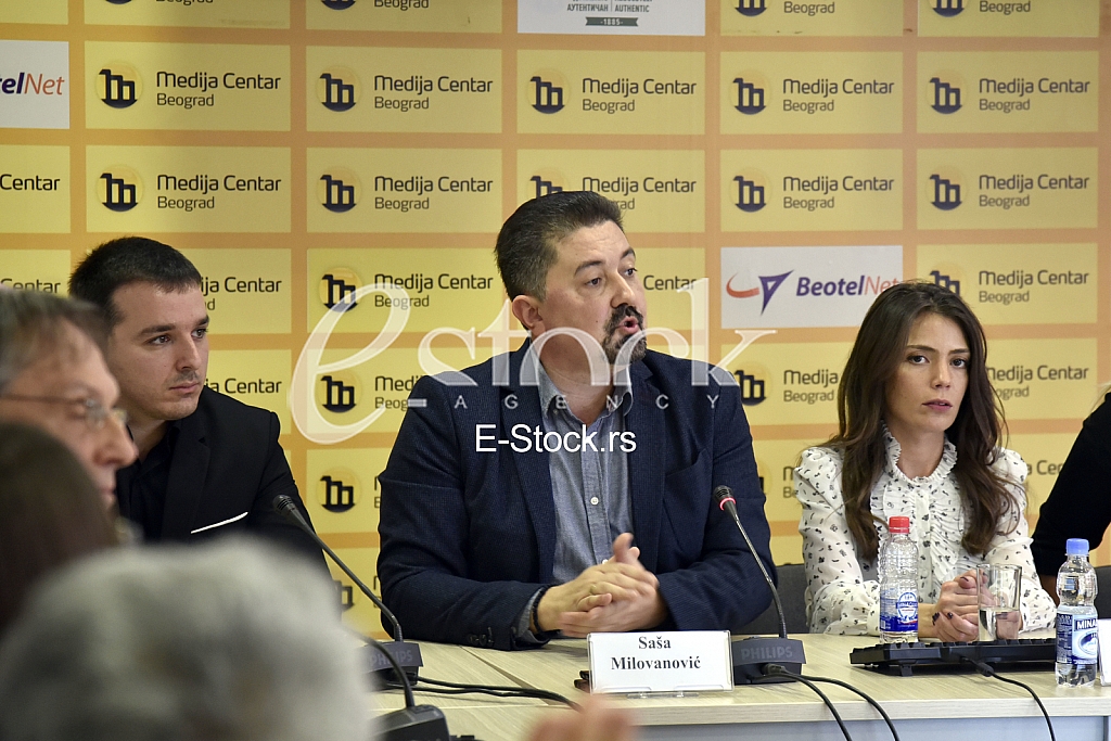 Press conference for the verbal accusation of the journalist of Serbian Telegraph, Ivana Zigic, by actor Sergej Trifunovic