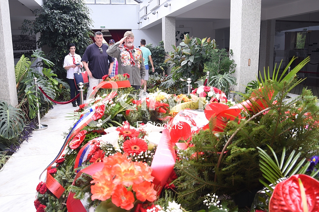 Celebrating 38 years since the death of Josip Broz Tito, the president of the SFRY in the House of Flowers.