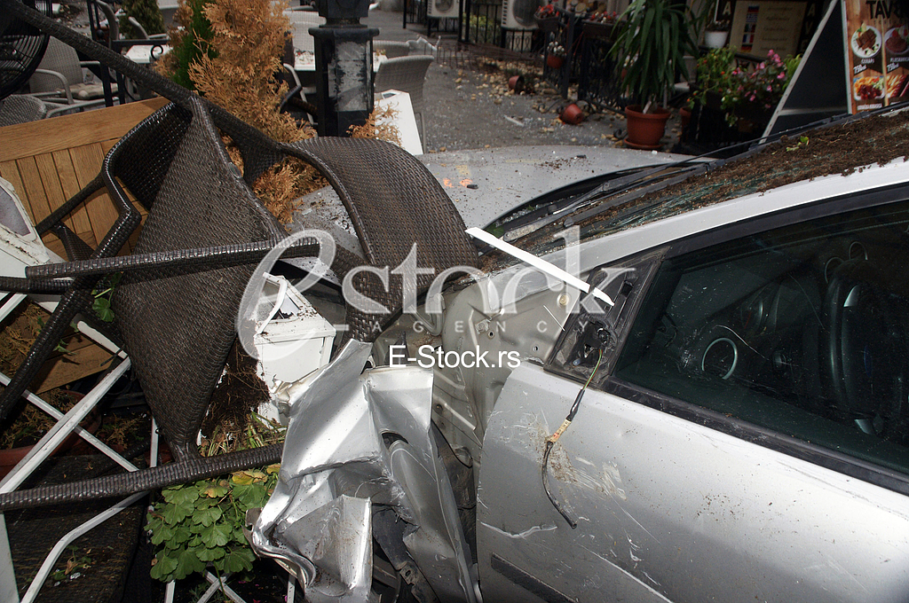 car accident in Knez Mihailova Street