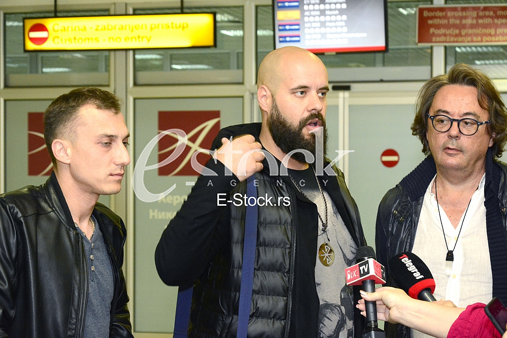 Airport Belgrade, welcome to the evrosong representative from Serbia, Sanja Ilic & Balkanika