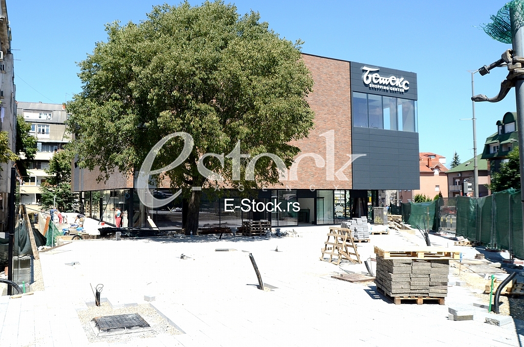 Works on the department store Beteks in Pozega street on Banovo brdo