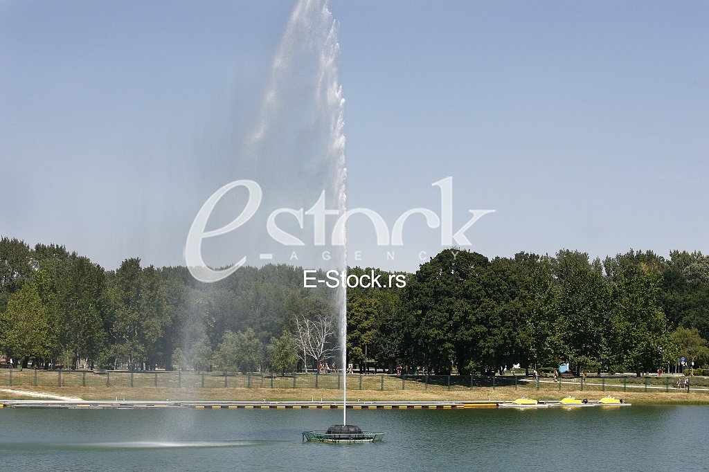 water fountain with blue sky water fountain with blue sky