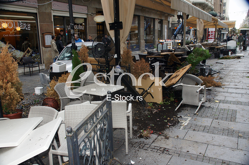 car accident in Knez Mihailova Street
