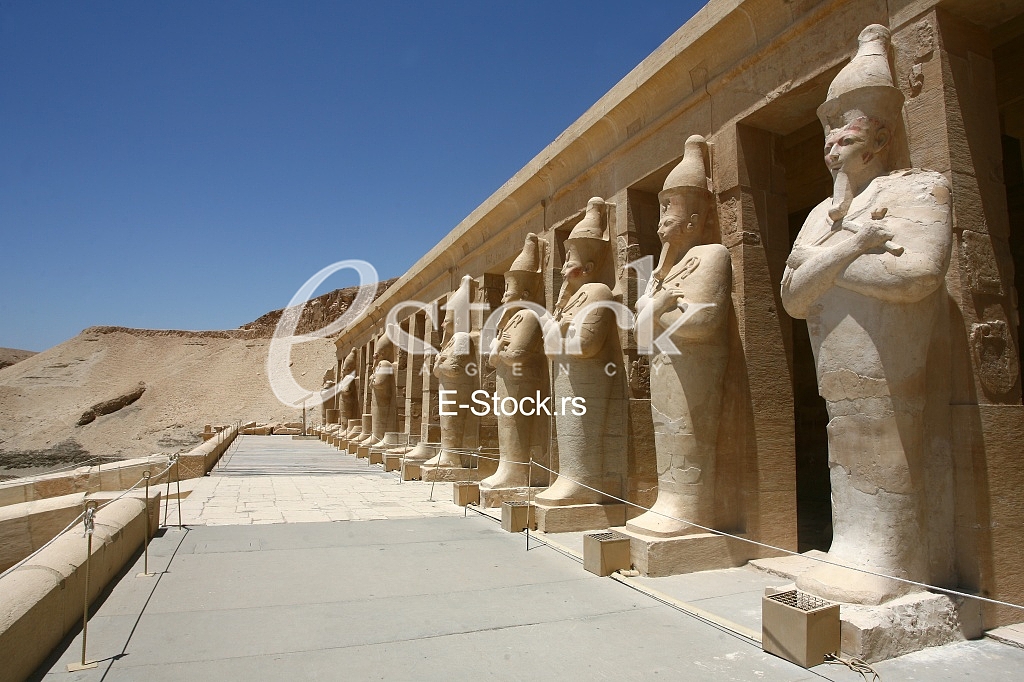 Mortuary Temple of Hatshepsut, near the Valley of the Kings, in Luxor, Egypt. Osiris