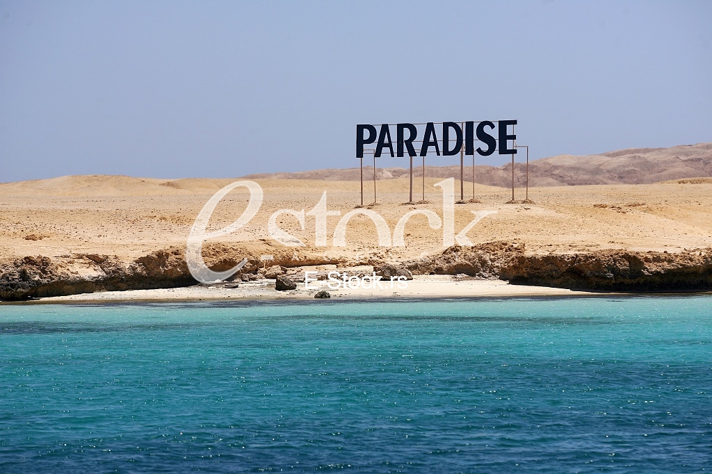 summer beach and Red Sea in Egypt Paradise island