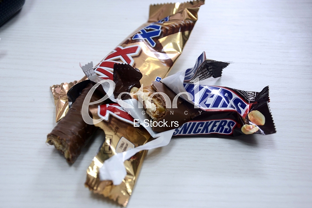 Twix and snickers chocolate candy.