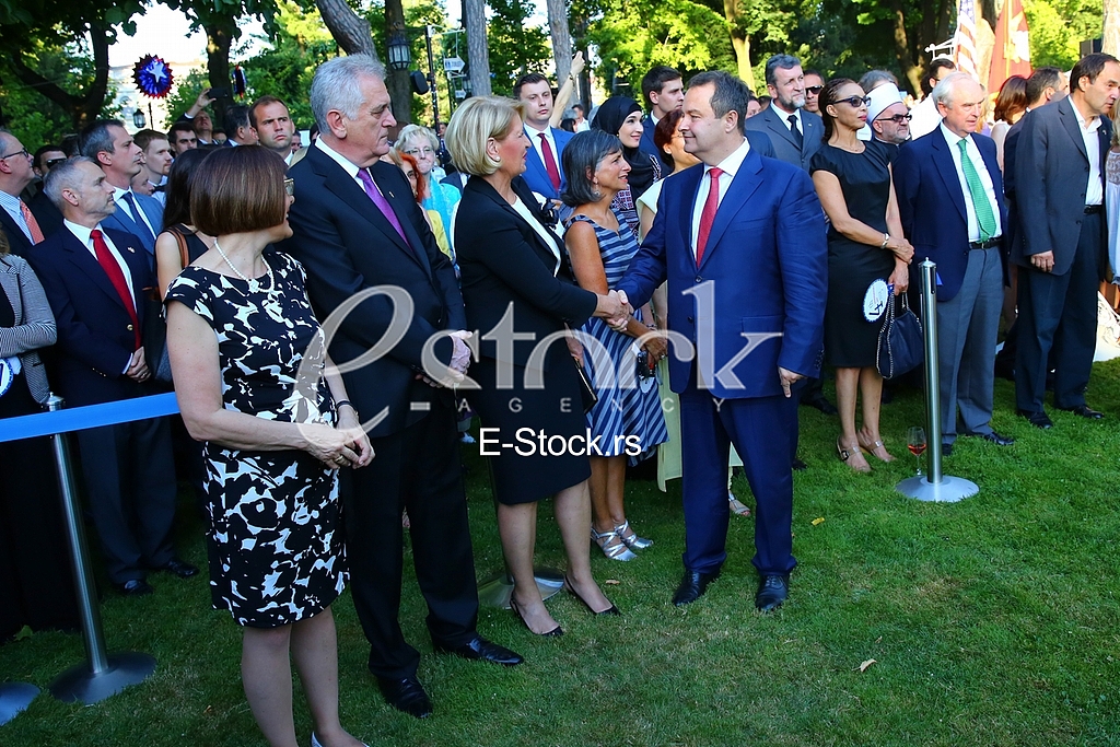 The traditional reception at the residence of the US ambassador