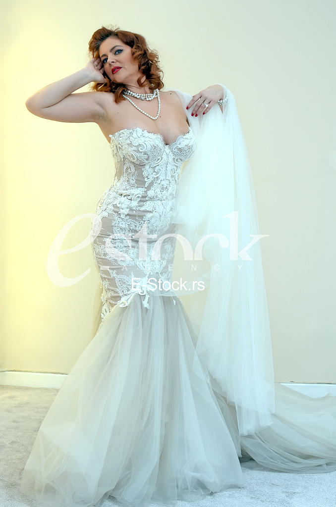 Salon wedding dress  White Fashion