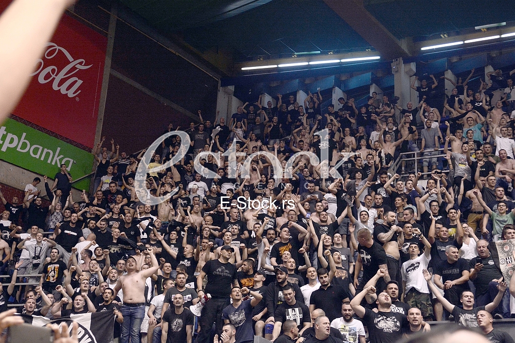  Partizan-Red Star, basketball derby game.