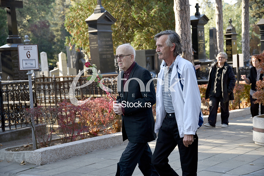 The funeral of actress Milena Dravic