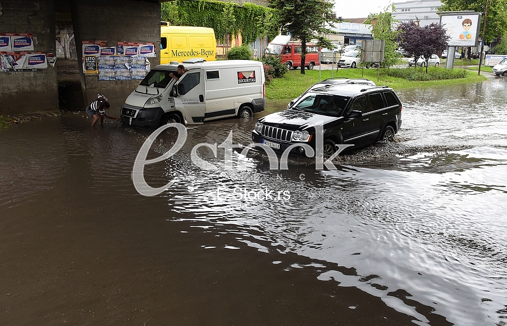 Flooding after rains in Novi Sad