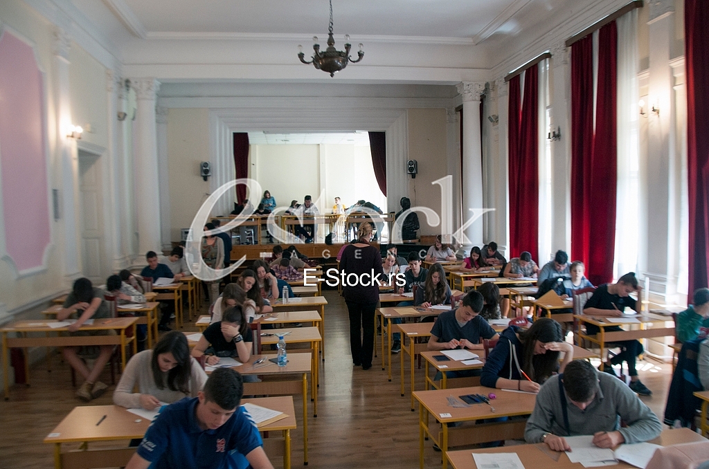 Taking the test exam