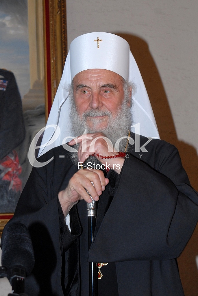 Serbian patriarch Irinej.