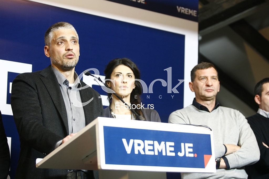 Cedomir Jovanovic speaks to the press