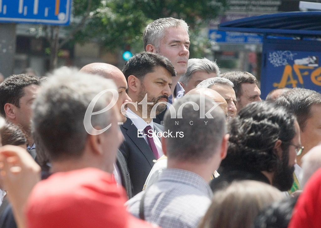 Ortodox church procession Belgrade Spasovdan