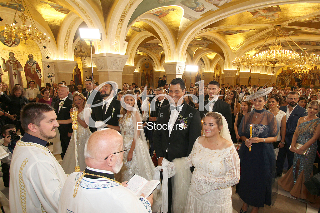 Vencanje Karic, Nebojsa Karic i Ksenija Luhnova,  Nadezda Karic i Dejan Lazarevic, Danica Karic i Nikola Stojilkovic